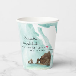 Mapa de Aquarela do México | Cabo | Casamento de D