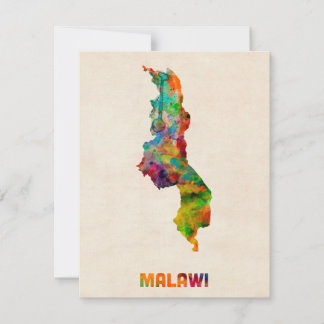 Mapa de Aquarelas do Malawi