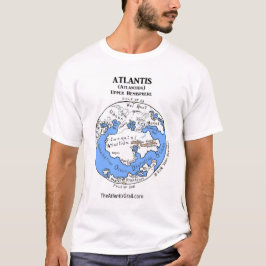 Mapa de Atlantis - ambos os hemisférios - t-shirt