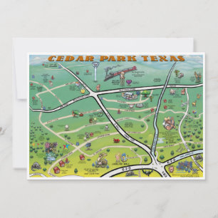 Mapa de Cartões do Cedar Park Texas