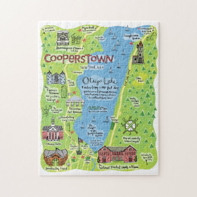 Mapa de Cooperstown, Quebra-cabeça de Jigsen (Vertical)