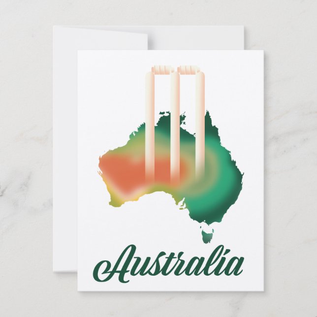 Mapa de críquete da Austrália. (Frente)