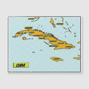 Mapa de Cuba de Quadrinhos Antigos