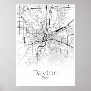 Mapa de Dayton - Ohio - poster do mapa da cidade
