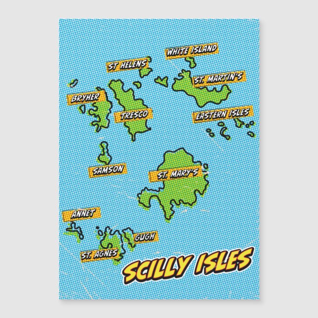 Mapa de Isles de pop Art Ilustrado (Frente)