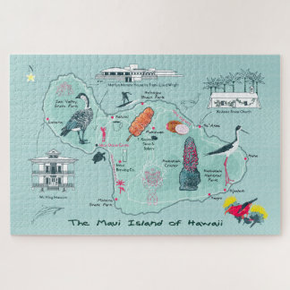 Mapa de Maui, Quebra-cabeça Hawaii Jigsera