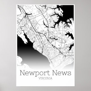 Mapa de Notícias do Newport - Virginia - Poster do