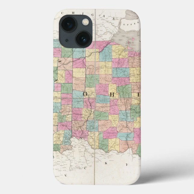 Mapa de Ohio e Indiana (Verso)