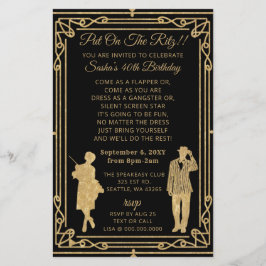 Mapa de Orçamento 20 garotas de flapper convidando