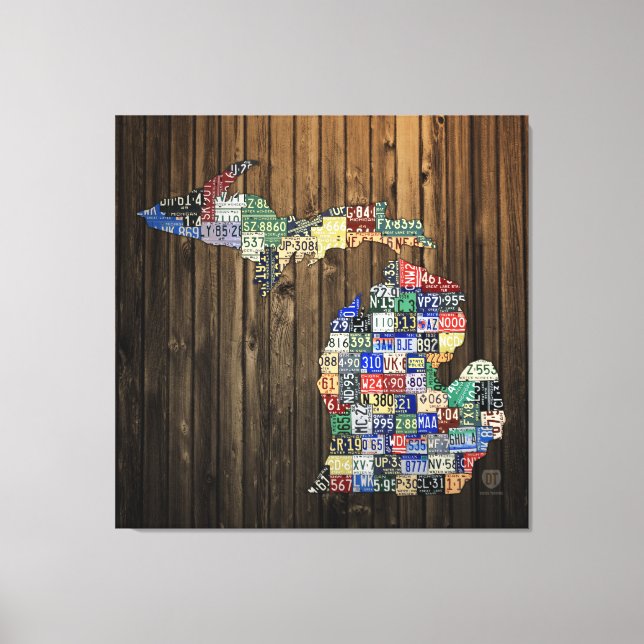 Mapa de Placas de Licença do Michigan Canvas 2014 (Frente)