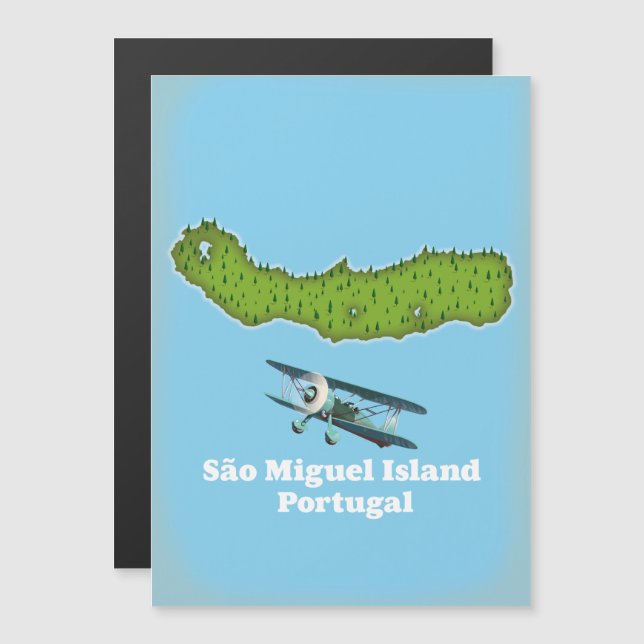 Mapa de Portugal Ilha de São Miguel (Frente/Verso)
