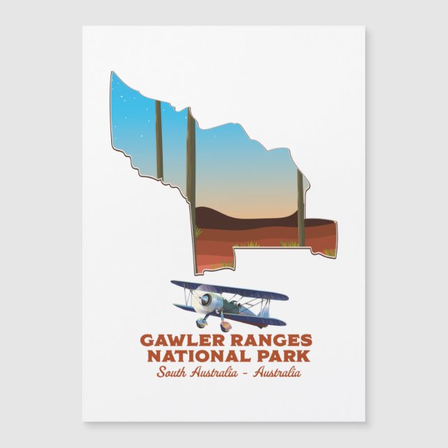 mapa de pôster de viagem das gawler ranges (Frente)