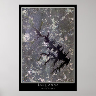 Mapa de Poster por Satélite do Lago Anna Virginia