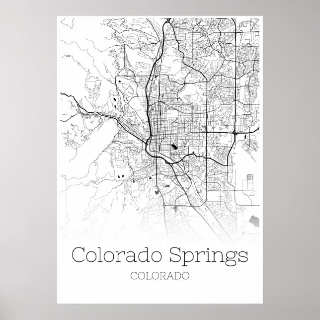 Mapa de Primaveras do Colorado - Colorado - Poster (Frente)
