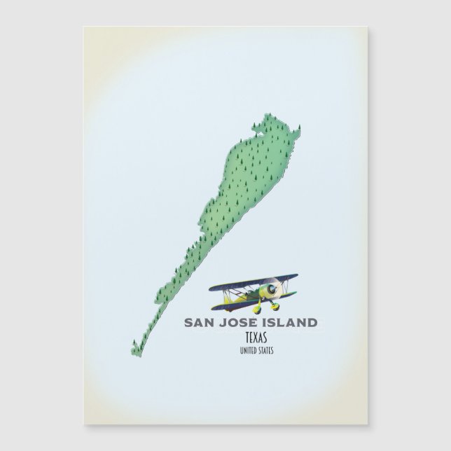 Mapa de San José Island Texas USA (Frente)