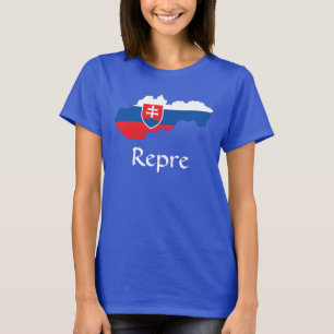 Mapa de Sinalizador da Eslováquia Repre T-Shirt
