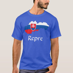 Mapa de Sinalizador da Eslováquia Repre T-Shirt