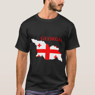 Mapa de Sinalizador do País Geórgia - T-Shirt