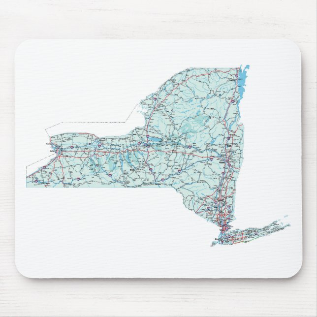 Mapa de um estado a outro Mousepad de New York (Frente)