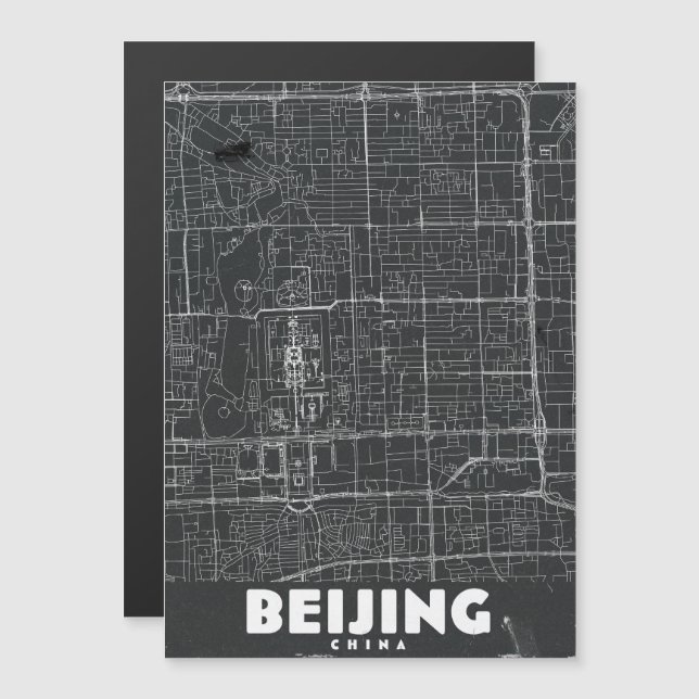 Mapa de Viagem Antigo de Pequim China (Frente/Verso)