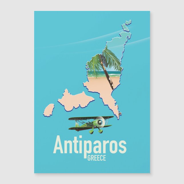 Mapa de viagem Antiparos Grécia (Frente)