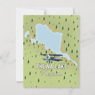 Mapa de viagem ao Lago Phewa Nepal