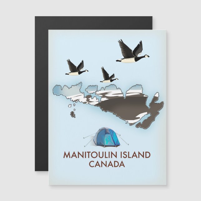Mapa de viagem da Ilha Bathurst Canadá (Frente/Verso)