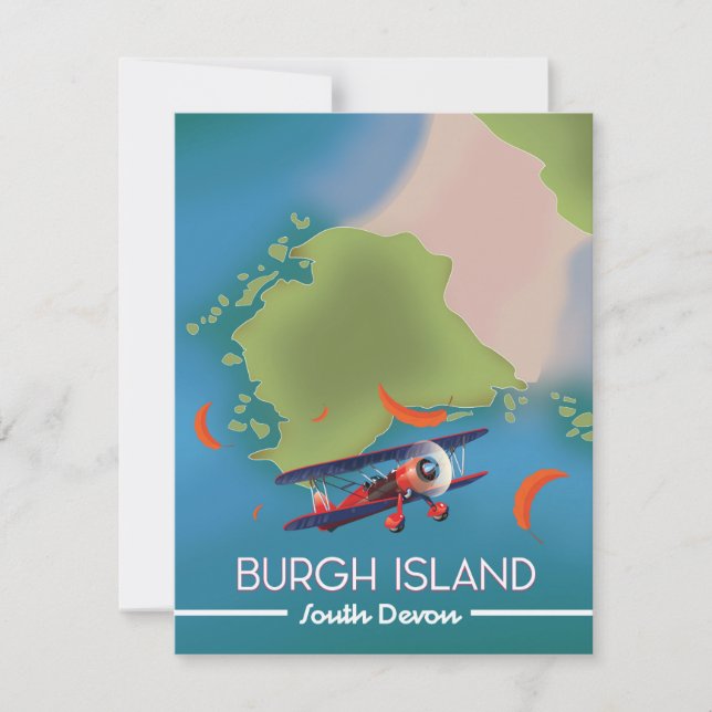 Mapa de viagem da Ilha Burgh Devon (Frente)