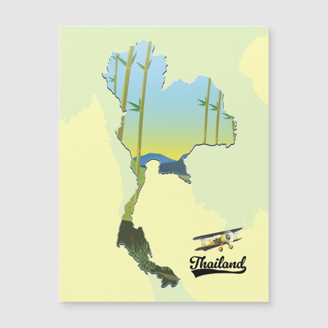 Mapa de Viagem da Tailândia (Frente)