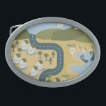 mapa de viagem de férias do cenário de cartoon na<br><div class="desc">Mapa de cartografia em formato plano desenhado com marcos,  montanhas,  estradas,  mares,  rios,  florestas e casas</div>