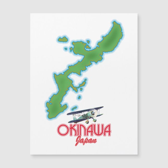 Mapa de viagem de Okinawa Japão (Frente)