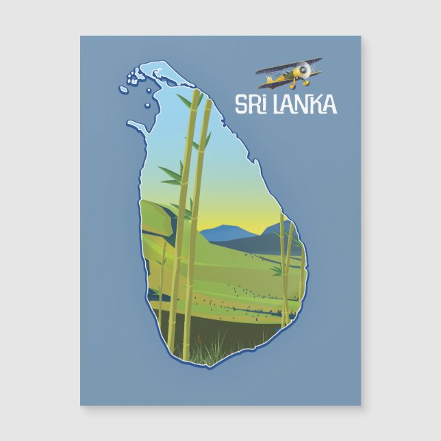 Mapa de viagem do Sri Lanka (Frente)