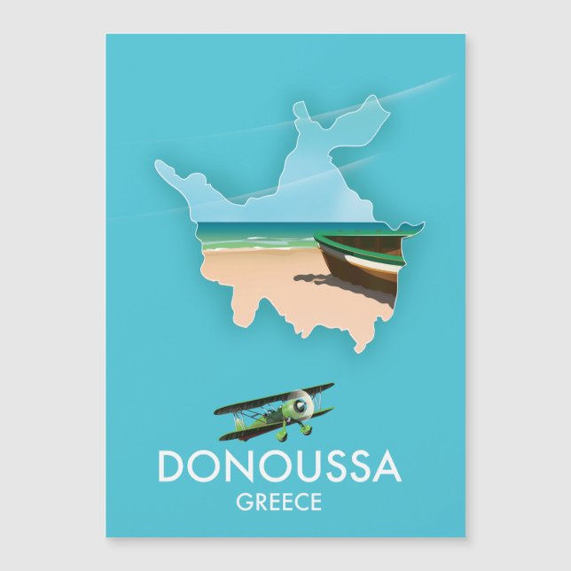 Mapa de viagem Donoussa Grécia (Frente)