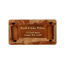 mapa de vintage, etiqueta de endereço de retorno