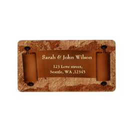 mapa de vintage, etiqueta de endereço de retorno