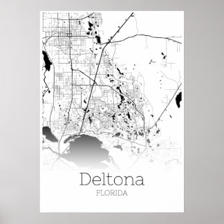 Mapa Deltona - Flórida - Poster do Mapa da Cidade