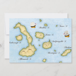Mapa do Arquipélago de Galápagos Ilhas Tropicais