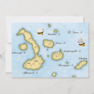 Mapa do Arquipélago de Galápagos Ilhas Tropicais P
