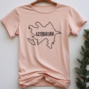 Mapa do Azerbaijão Camisa do Azerbaijão