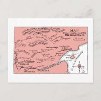 Mapa do cartão postal do rio Truelove