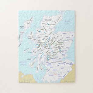 Mapa do clã do quebra-cabeça de serra de vaivém