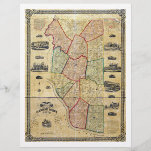 Mapa do Condado de Clermont (Ohio) (1857)