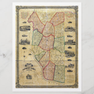 Mapa do Condado de Clermont (Ohio) (1857)