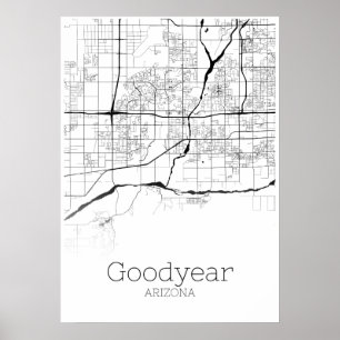 Mapa do Goodyear - Arizona - Poster do Mapa da Cid