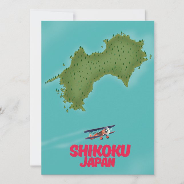 Mapa do Japão Shikoku (Frente)