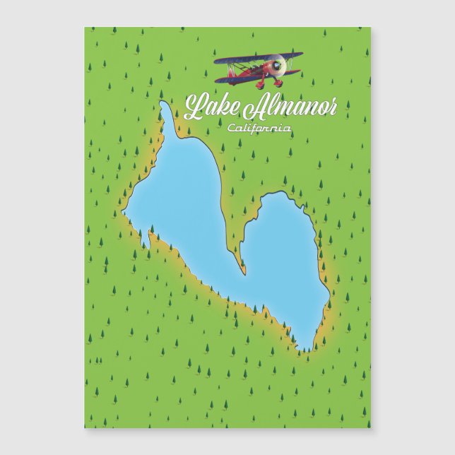 Mapa do Lago Almanor Califórnia EUA (Frente)
