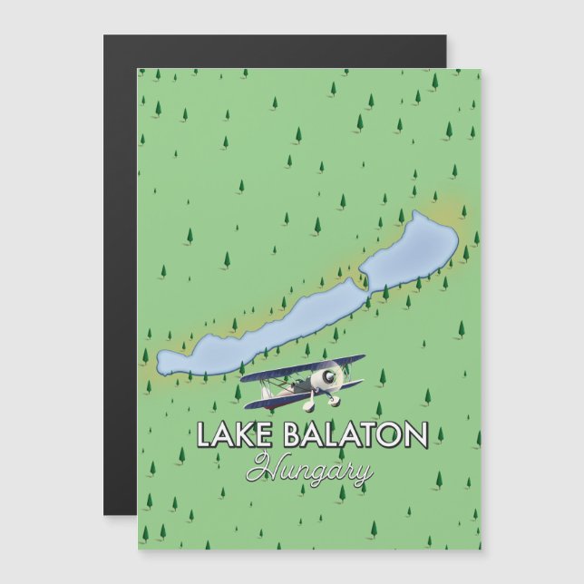Mapa do Lago Balaton Hungria (Frente/Verso)