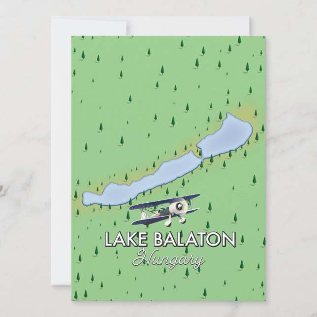 Mapa do Lago Balaton Hungria (Frente)
