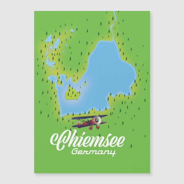 mapa do lago Chiemsee Alemanha (Frente)