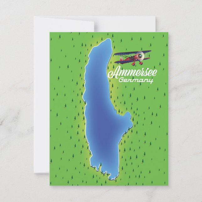Mapa do lago de Ammersee Alemanha (Frente)